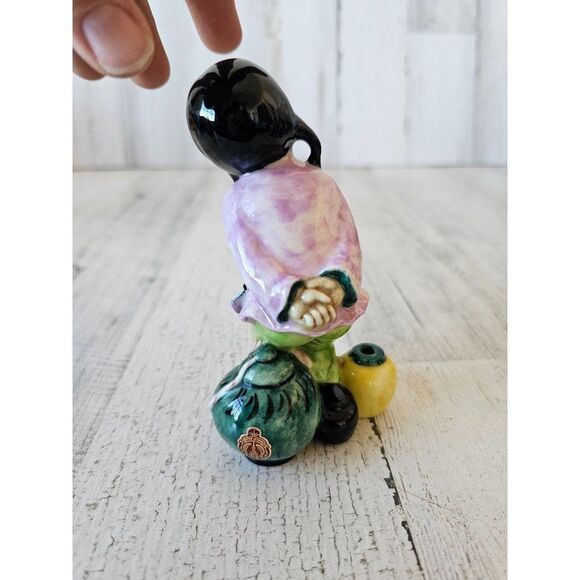 Gort vintage lil pumpkin girl statue figurine Chinese Japanese lanterns bone chi - Picture 4 of 10